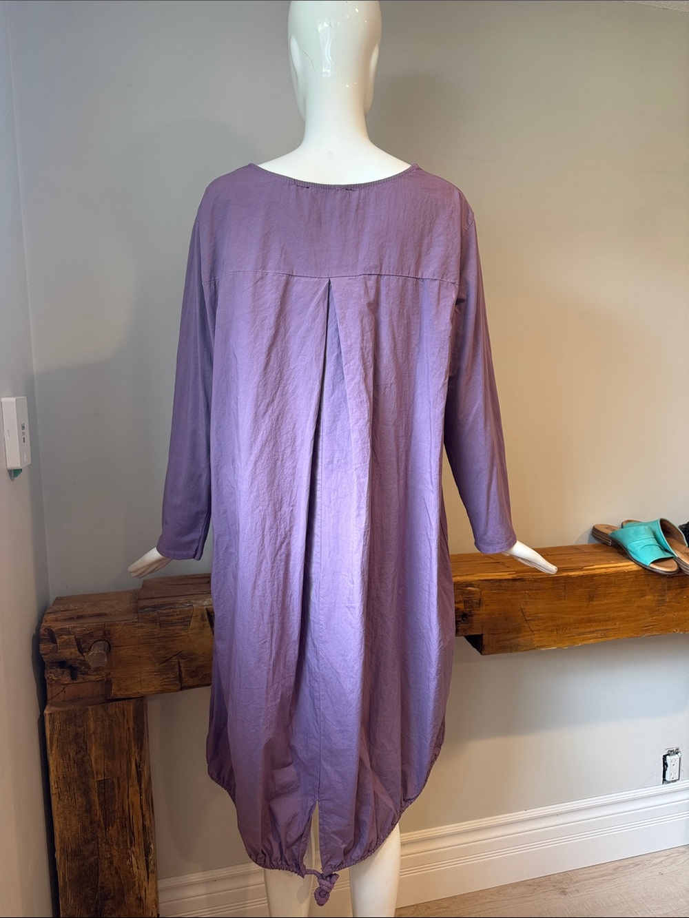 Lashez Made in Italy Cotton Blend Cocoon Dress – One Size 💜 - Picture 3 of 9